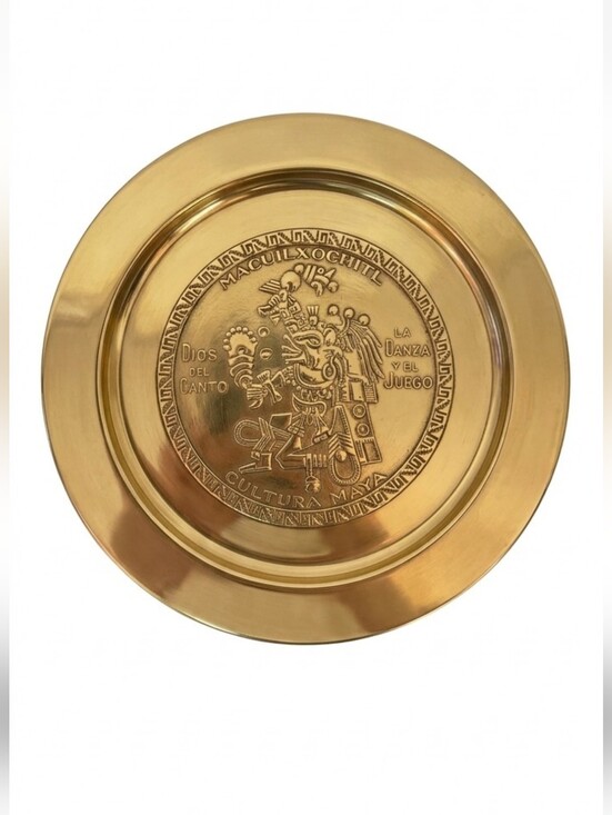 Art Other - Brass Mayan Art Macuilxochitl God Vintage